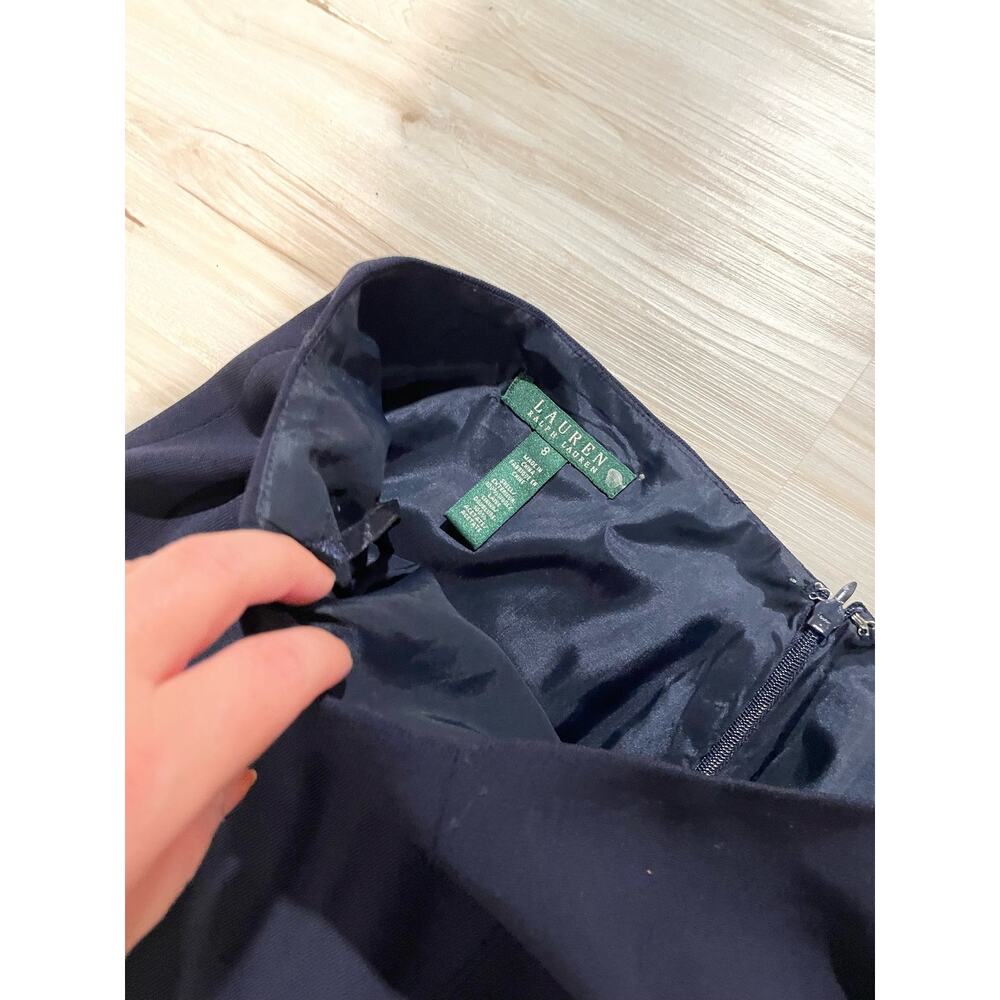 Lauren Ralph Lauren vintage navy skirt size 8 - Picture 2 of 3